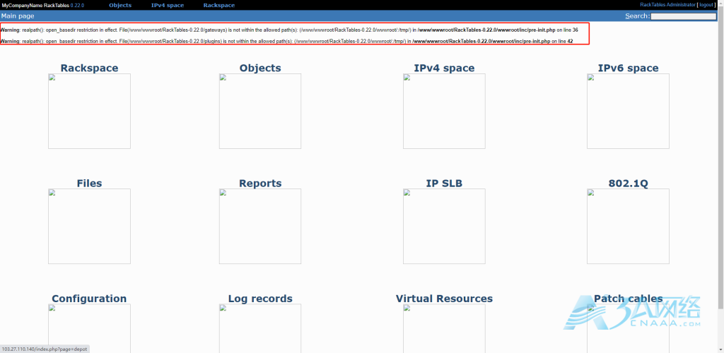 Centos 7.9 宝塔面板下安装开源IDC机房资产管理系统-Racktables