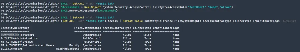 使用PowerShell管理文件访问权限