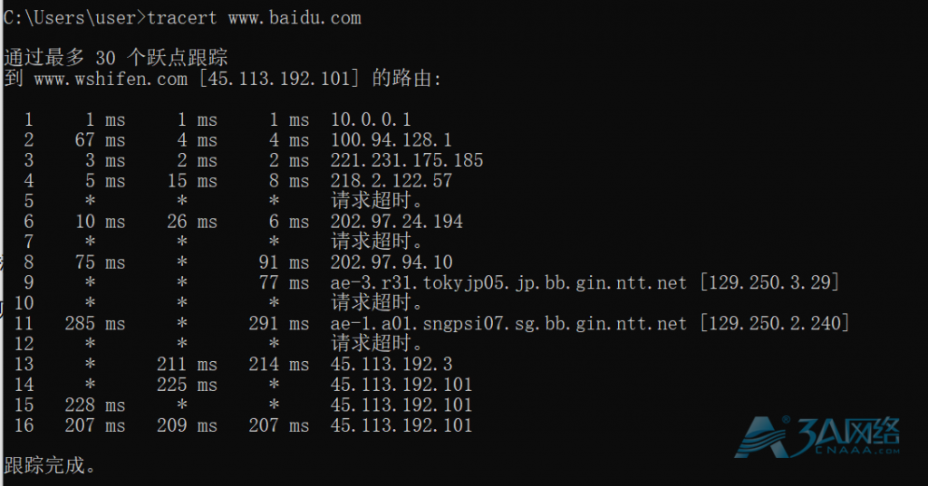 常见网络检测命令