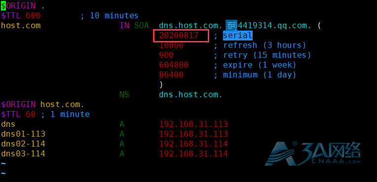 DNS BIND主辅同步配置