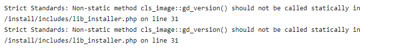 已解决：Strict Standards: Non-static method cls_image::gd_version() should not be called statically in.....