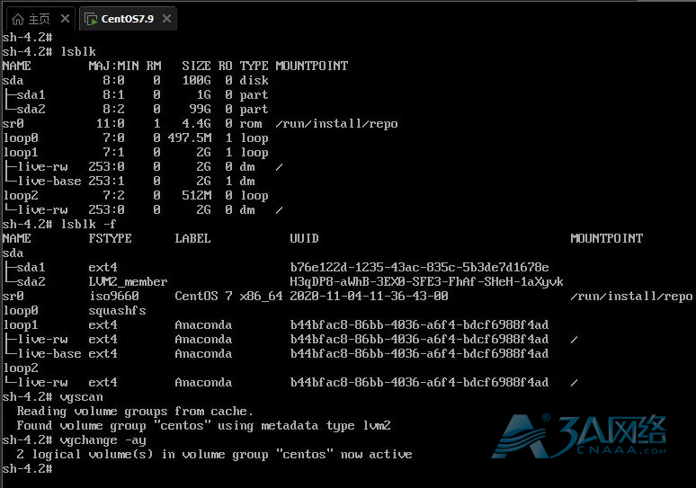 centos7 丢失grub无法启动