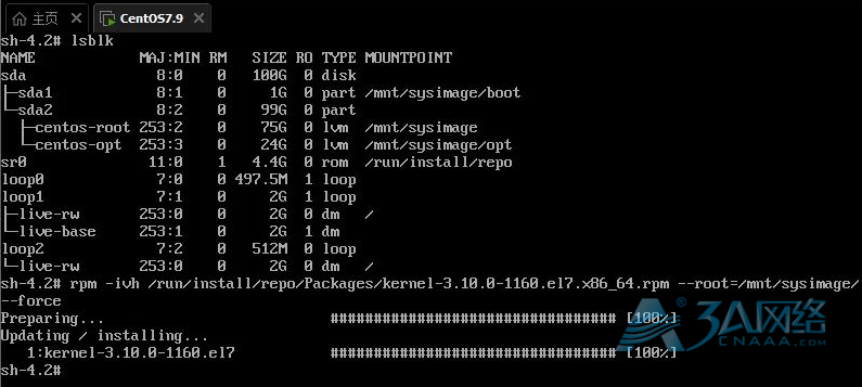 centos7 丢失grub无法启动