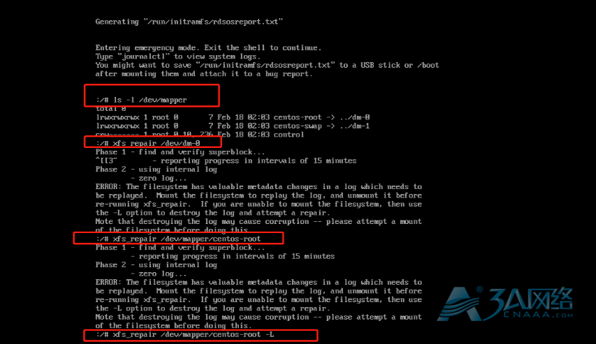 CentOS7系统开机报错：you might want to save “/run/initramfs/rdsosreport.txt“ to a USB stick or /boot...