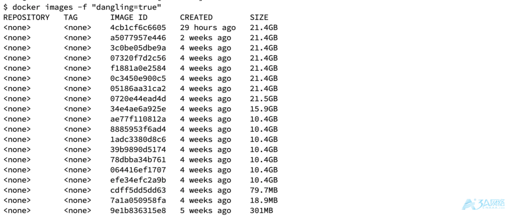 docker image tag为什么出现none