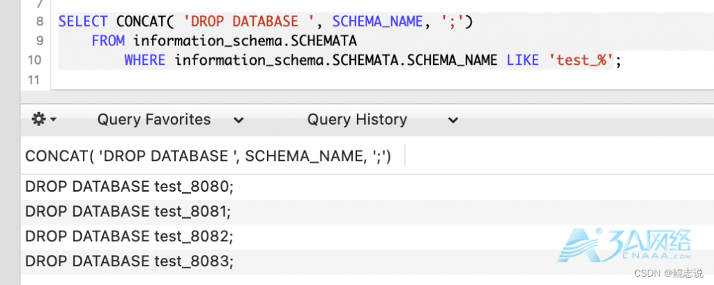 MySQL：想实现sql语句进行批量删除数据库或表，而引发的熬夜探究