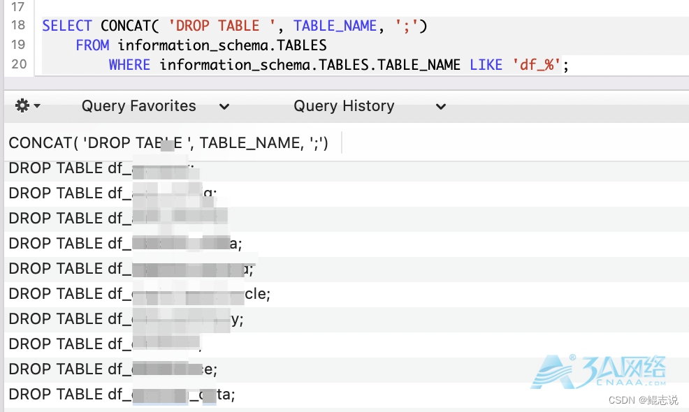 MySQL：想实现sql语句进行批量删除数据库或表，而引发的熬夜探究